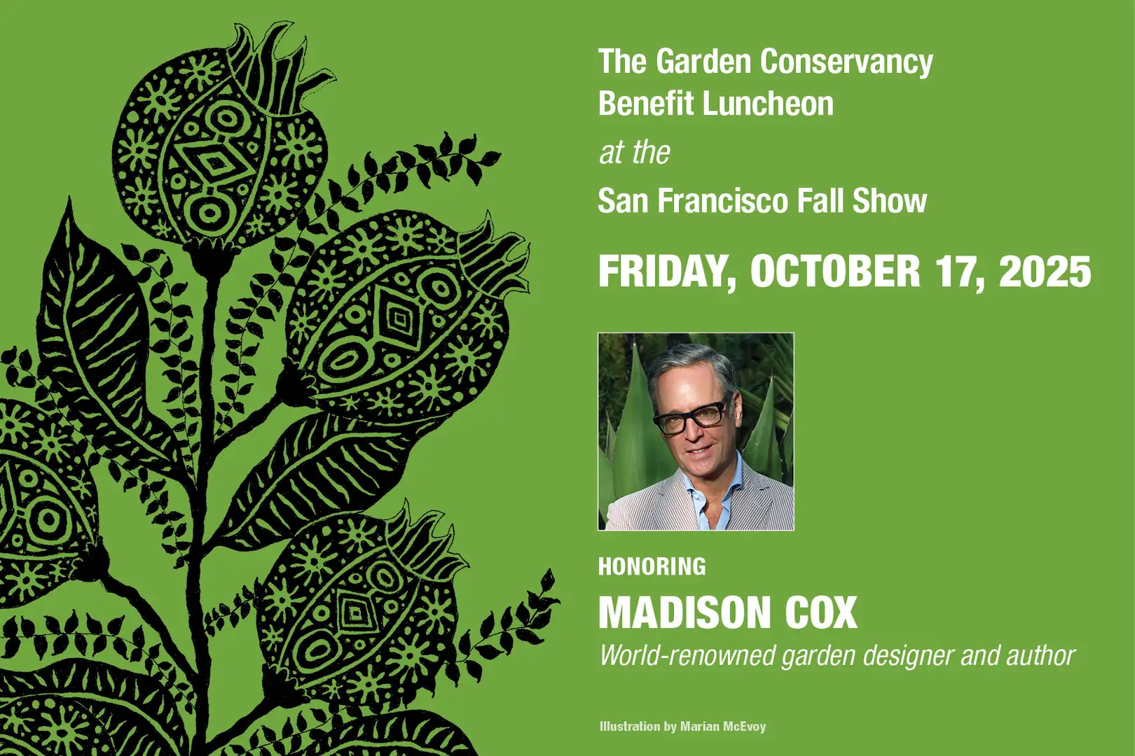 Garden Conservancy Benefit Luncheon at the San Francisco Fall Show Sponsorship Opportunities